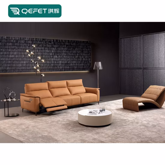 Freizeit-Home-Office-Wohnzimmermöbel, modernes Bürosofa aus Stoff und Leder