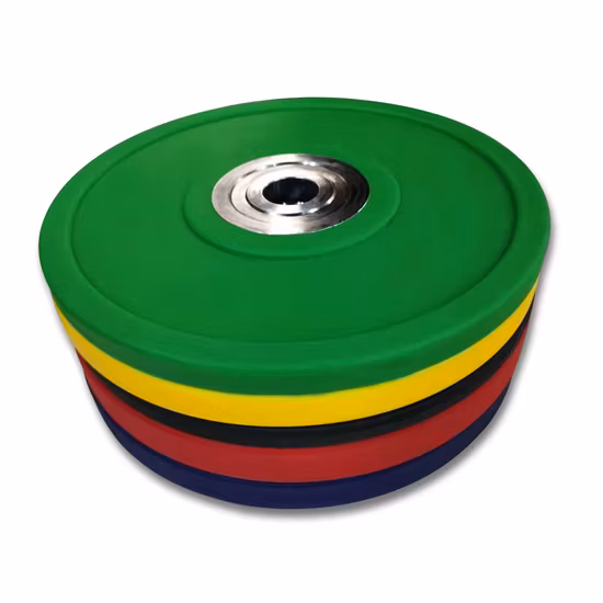 Farbige Bumper Plate-Gewichtsplatten, Bumper-Gewichtsplatte, Stahleinlage, Krafttraining