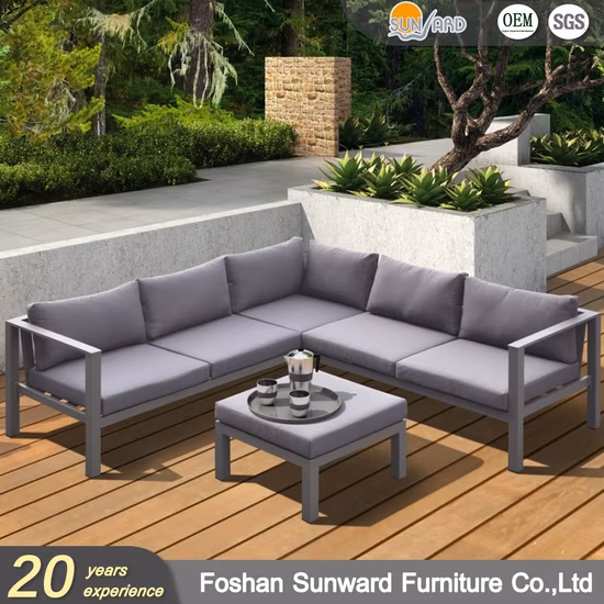 Sunward Hot Sale Hotel Leisure Garden Resort Projekt Outdoor-Möbel, geflochtenes Seilsofa
